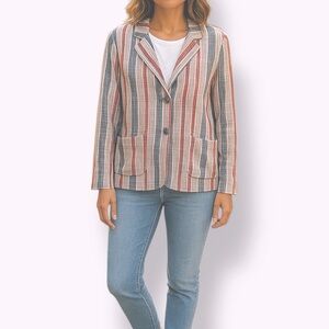 XiRENA | Jasper Multicolor Striped Cotton Lightweight Casual Blazer Jacket Small
